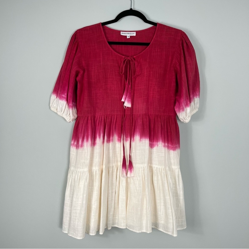 Karina Grimaldi Red and White Mini Dress